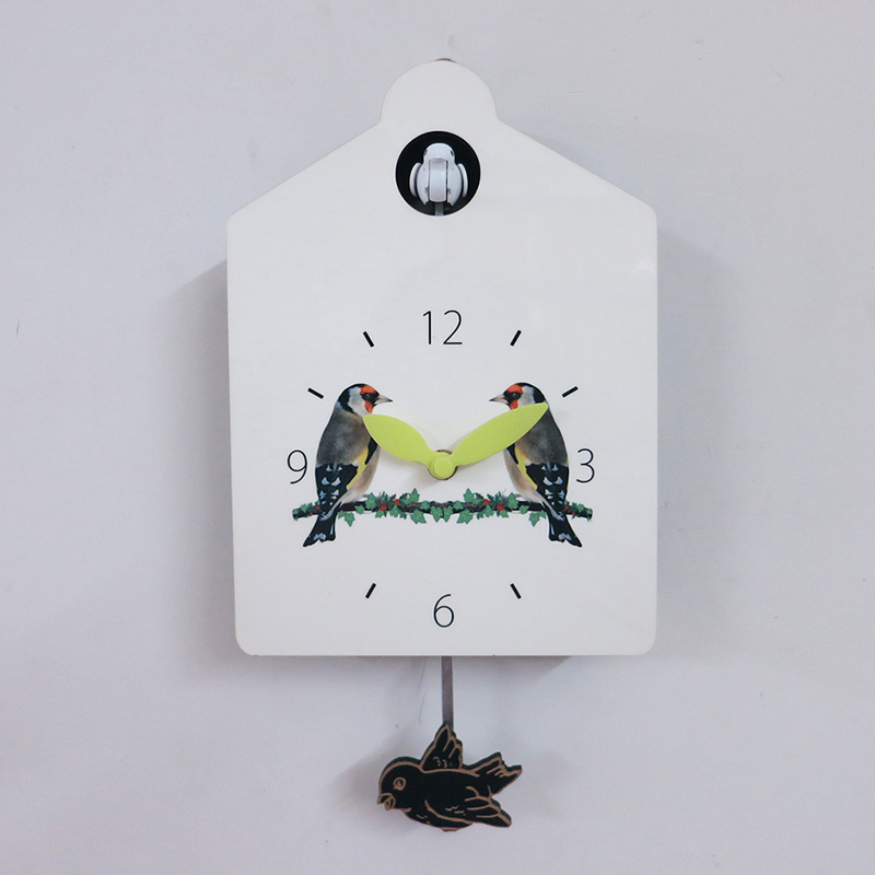 EsES Reloj de pared de cuco blanco